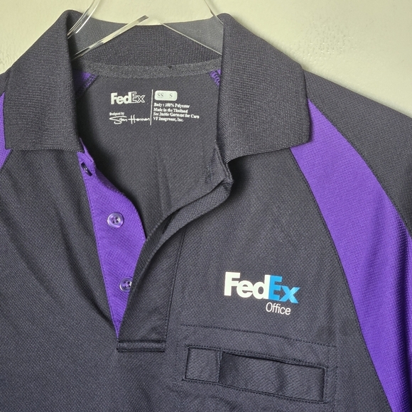 NEW Fed Ex Federal Express Uniform Halloween Costume Men's Pullover Polo Shirt S - Picture 4 of 8